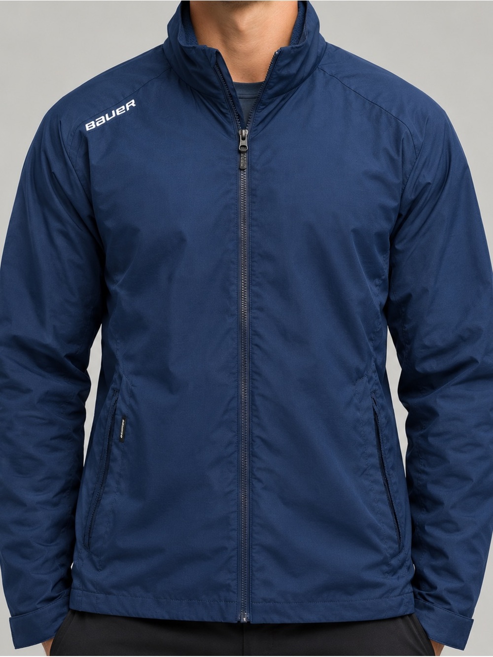 Bauer Hockey Men's Navy Full-Zip Windbreaker Jacket